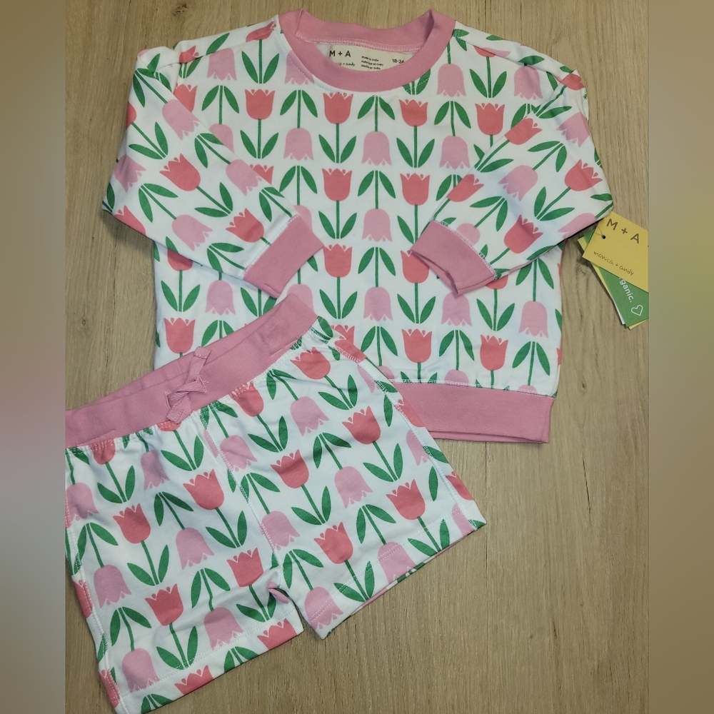 Monica and Andy 100% Organic 2 Piece Outfit NWT